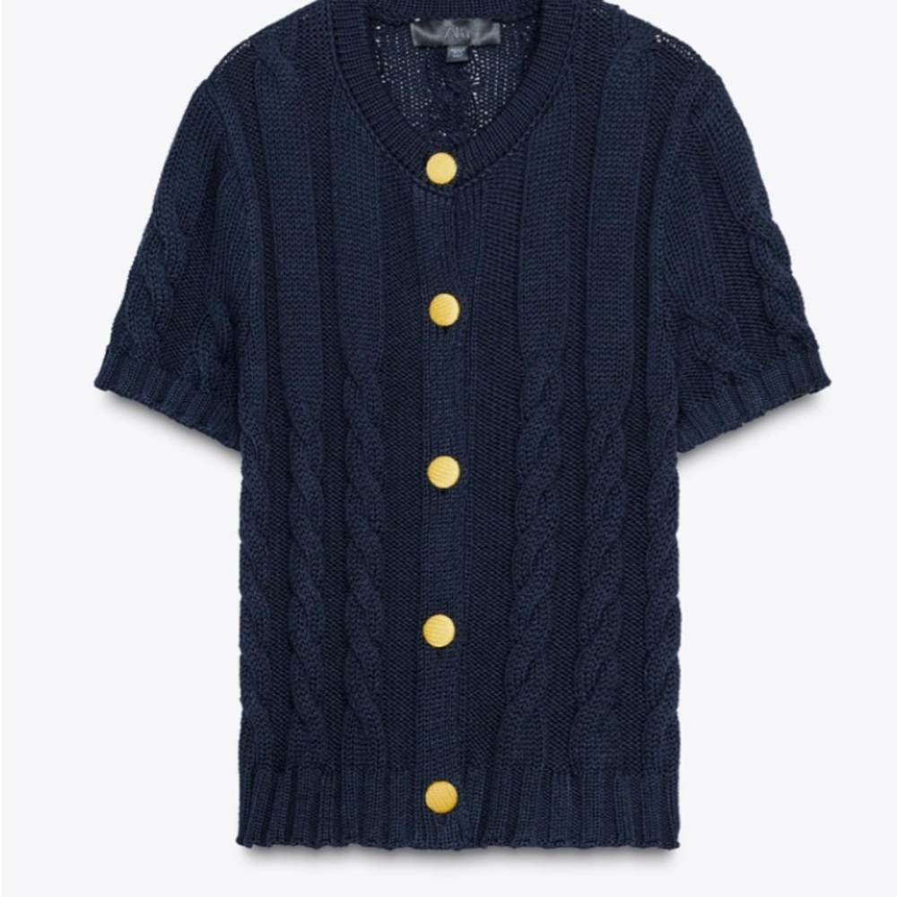Navy Cable Knit Sweater